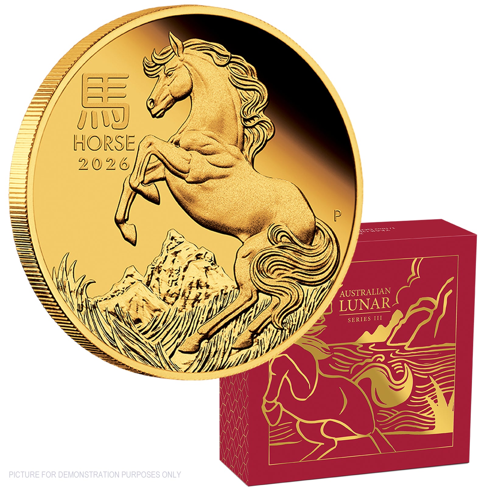 2026 Perth Mint Year of the Horse Australian Lunar Series III - 1/10oz Gold Proof Coin